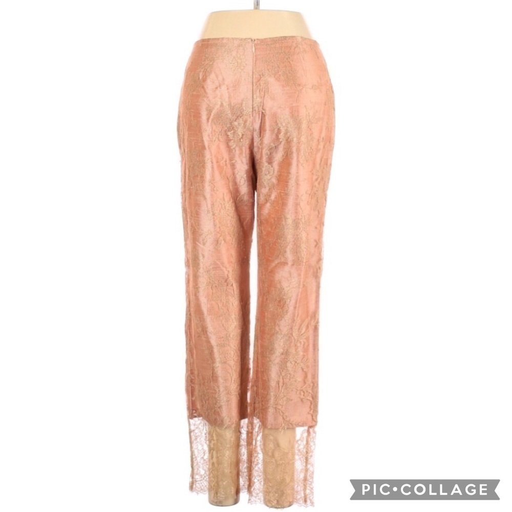 Johanne Beck Coral Capri with Gold Lace Overlay - Picture 3 of 3